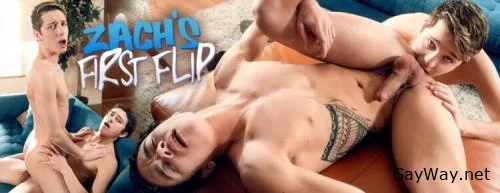 Zach's First Flip [HD 720p] Rimming, Bareback