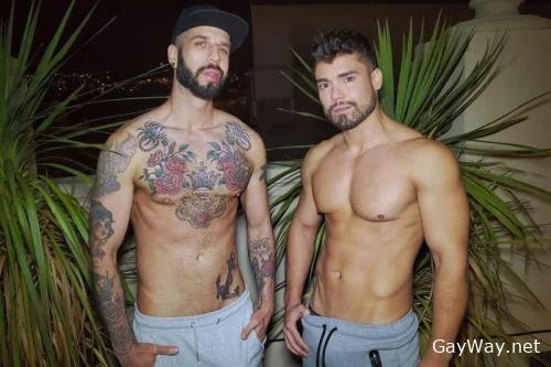 His neighbor fucked him on the rooftop [HD] Muscles, Kissing