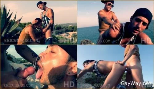 Jesus and Bruno share their cum on the way to the beach [HD 720p]