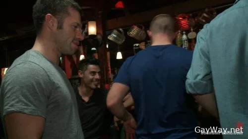 Naked ripped stud gets humiliated and used in a crowded pub [HD 720p]