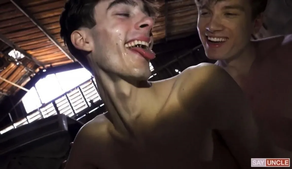 Warehouse Foursome: Caden Dior Joins Three Naked Studs